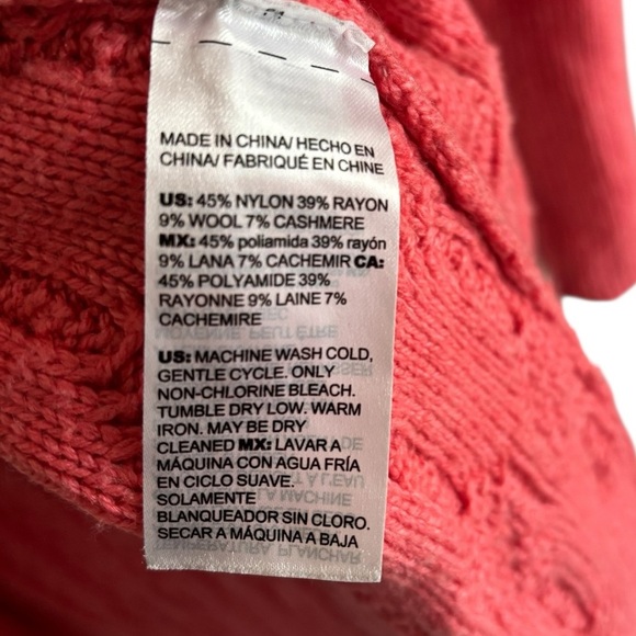 Chico’s Open Front Cable Knit Cardigan Sweater Size S Cashmere Wool Blend Cozy - Picture 6 of 16